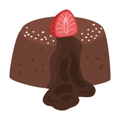 Chocolate Lava Cake Dessert illustration