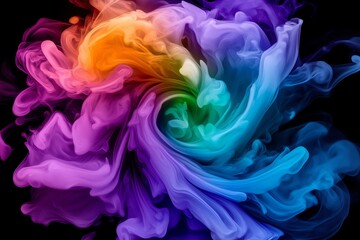 Fototapeta premium A swirling vortex of vibrant colors blending seamlessly, resembling a nebula