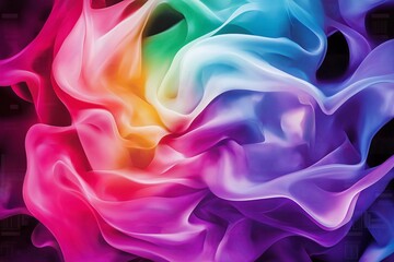 Obraz premium A swirling vortex of vibrant colors blending seamlessly, resembling a nebula