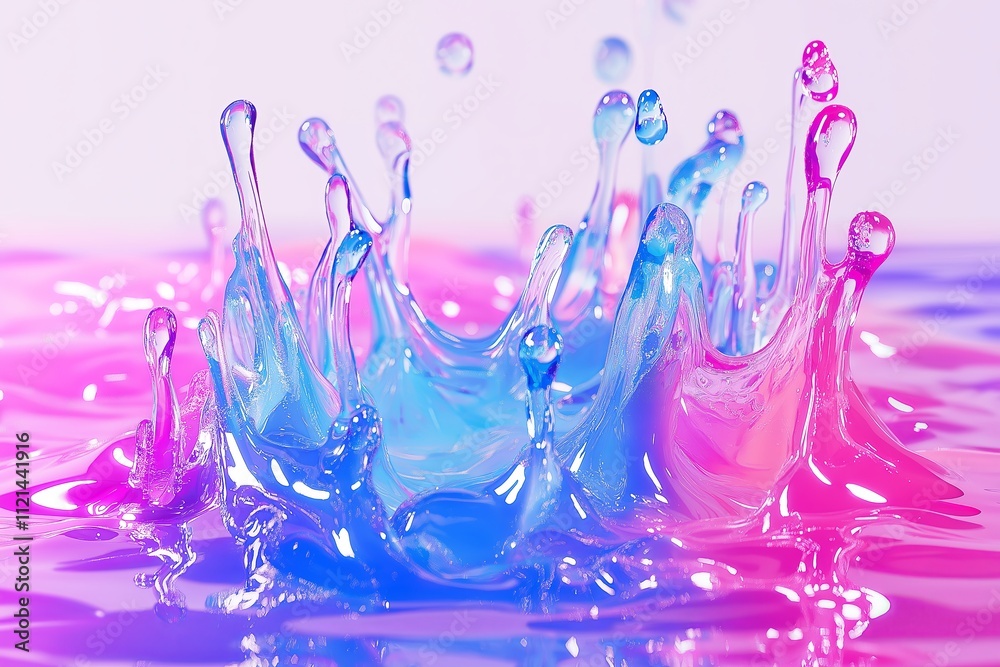 Poster A surreal melting effect where a vibrant color gradient appears to drip down.
