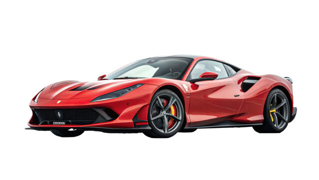 Ferrari Sportscar isolated on white. 