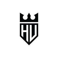 HU monogram logo design letter text name symbol monochrome logotype alphabet character simple logo