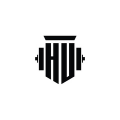 HU monogram logo design letter text name symbol monochrome logotype alphabet character simple logo