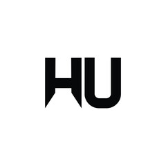 HU monogram logo design letter text name symbol monochrome logotype alphabet character simple logo