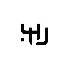 HU monogram logo design letter text name symbol monochrome logotype alphabet character simple logo