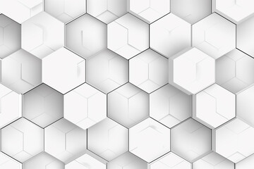 Fototapeta premium Hexagonal outlines in a monochromatic palette, arranged in a repeating pattern.