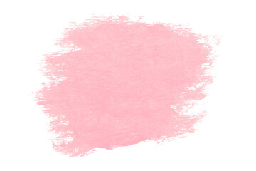 Pink brush stroke isolated on transparent background.