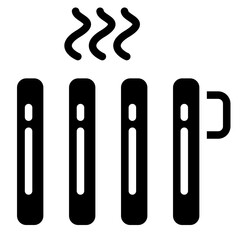 Heater electric equipment vector icon. House temperature control symbol. Heating radiator system for home appliance illustration.