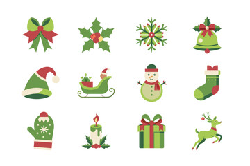 Christmas vector elements art illustration bundle