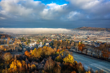 Panorama na jesienną Sosnówkę