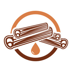 cinnamon icon logo design template