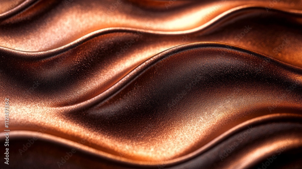 Aufkleber Soft curves of glossy designer paper create an alluring visual, reflecting light with rich tones and captivating textures that draw the eye
