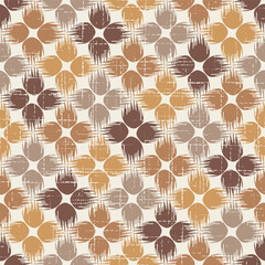 seamless pattern with flowers brown theme Geometrical Pattern background.