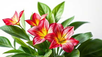 Fototapeta premium Vibrant Office Plant Flowers - Isolated Supplier Background