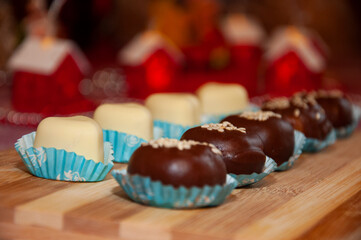 Valentines Day candy. Luxury chocolate truffle. Chocolate praline. Bonbon truffle. Luxury handmade bonbon. Chocolate candy. Homemade chocolate candy sweet. Yummy Valentines day. Creamy filling