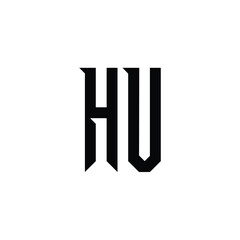 HV monogram logo design letter text name symbol monochrome logotype alphabet character simple logo