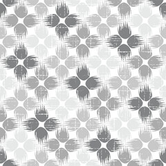 seamless pattern with flowers black and white Geometrical Pattern background.