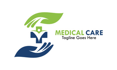 Obraz premium Medical care design logo template illustration