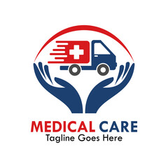 Medical car design logo template illustration © Deni
