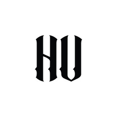 HV monogram logo design letter text name symbol monochrome logotype alphabet character simple logo