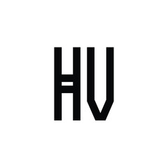 HV monogram logo design letter text name symbol monochrome logotype alphabet character simple logo