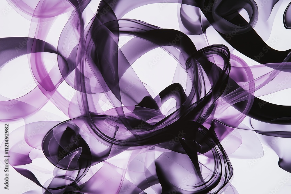 Poster A dynamic abstract pattern resembling ink diffusing in water with ethereal swirls