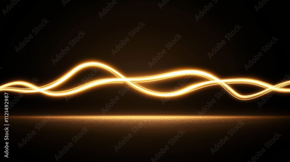 Poster vibrant abstract light effect with glowing strings creating an artistic backdrop