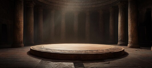 Fototapeta premium Ancient Greek Pillars and Podium Design for Architectural Inspiration