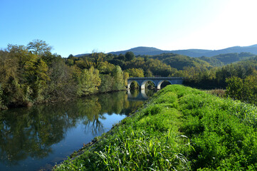 old bridge over the river
