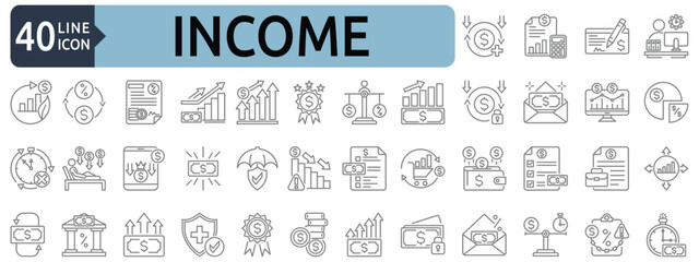 Income icon set