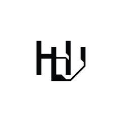 HV monogram logo design letter text name symbol monochrome logotype alphabet character simple logo