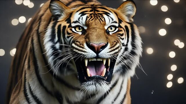 close face tiger olated black white animal royals roaring siberian cute roar panther bengal safari closeup video africa tigress wild tigris rain france baby wild4k cat aggressive mammal expression