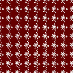 Snowflake pattern illustration on red background