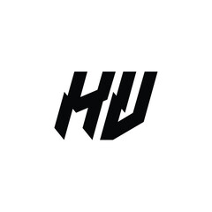 HV monogram logo design letter text name symbol monochrome logotype alphabet character simple logo