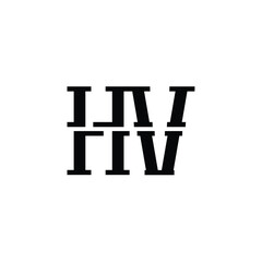 HV monogram logo design letter text name symbol monochrome logotype alphabet character simple logo