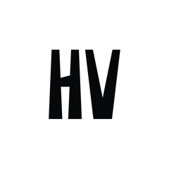 HV monogram logo design letter text name symbol monochrome logotype alphabet character simple logo
