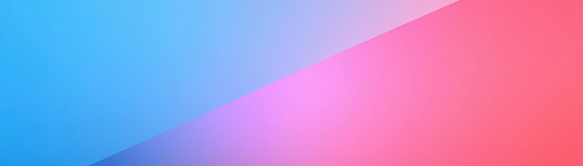 Fototapeta premium Minimalist gradient background transitioning from blue to pink, creating smooth and calming visual effect. Ideal for various design projects and digital applications