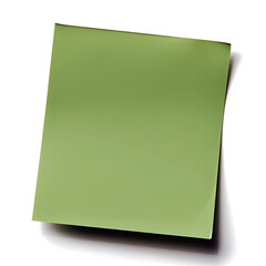 Fototapeta premium Blank Sticky Olive Green Paper Note with Shadow on White Background – Perfect for Stationery, Productivity Concepts, Office Branding, Stationery, E-commerce, Ads, Blogs, Social Media, Presentations