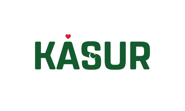 I Love Kasur, Typographic Design of I Love Kasur with a flag of PAKISTAN on a white background, Kasur city of PAKISTAN with heart, Kasur, I love Pakistan
