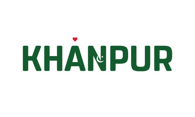 I Love Khanpur, Typographic Design of I Love Khanpur with a flag of PAKISTAN on a white background, Khanpur city of PAKISTAN with heart, Khanpur, I love Pakistan