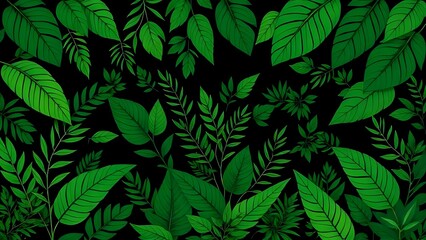 green leaves pattern