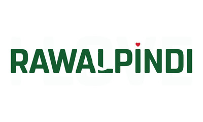 I Love Rawalpindi, Typographic Design of I Love Rawalpindi with a flag of PAKISTAN on a white background, Rawalpindi city of PAKISTAN with heart, Rawalpindi, I love Pakistan