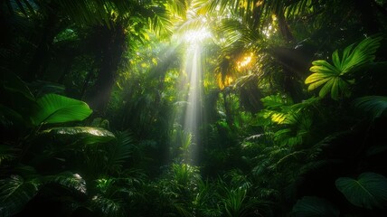 Exploring a network of hanging vines in a tropical rainforest nature photography lush green environment close-up view