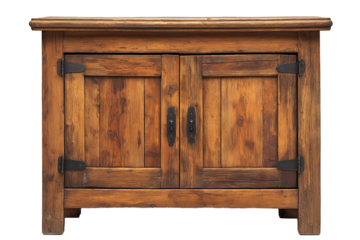 old wooden cabinet isolated