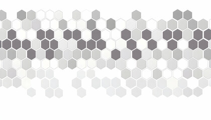 Abstract grayscale hexagon pattern background. Ideal for technology, science, or corporate presentations.  Modern geometric design.