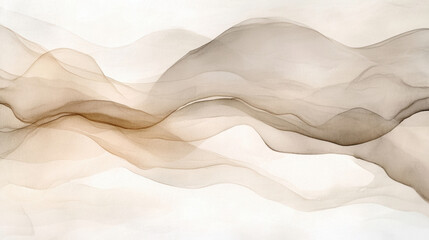 Fototapeta premium Plain watercolor background of large washes in neutral colors for graphic design or wallpaper.