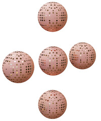 Decorative spheres with small dots
