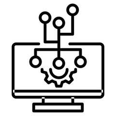 Information technology single icon