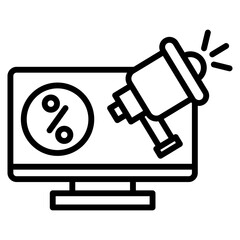 Digital marketing single icon