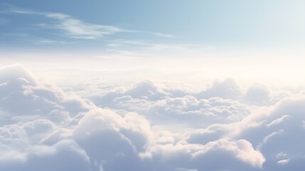 Naklejka premium Soft cloud texture with a light gradient, empty space on the left, Hard Light,generative ai illustration